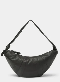Croissant large grained leather bag