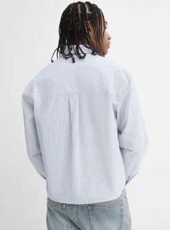 Cropped poplin dress shirt