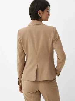 Cropped single-button stretch blazer