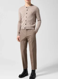 Cropped stretch wool pant