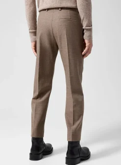 Cropped stretch wool pant