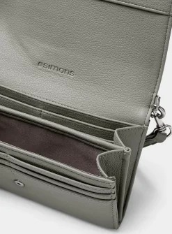 Crossbody pebbled bifold wallet