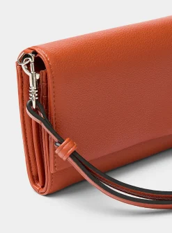 Crossbody pebbled bifold wallet