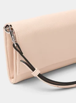 Crossbody pebbled bifold wallet