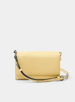 Crossbody pebbled bifold wallet