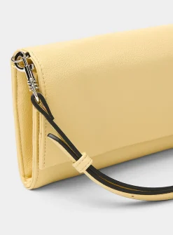 Crossbody pebbled bifold wallet