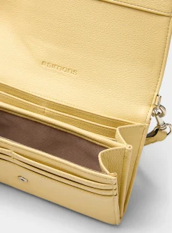 Crossbody pebbled bifold wallet