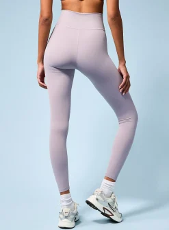 Crossover-waist velvety legging