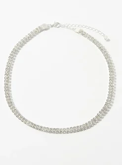 Crystal double-row choker