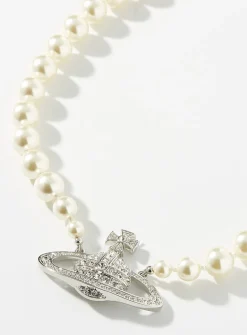 Crystals and pearls orb choker