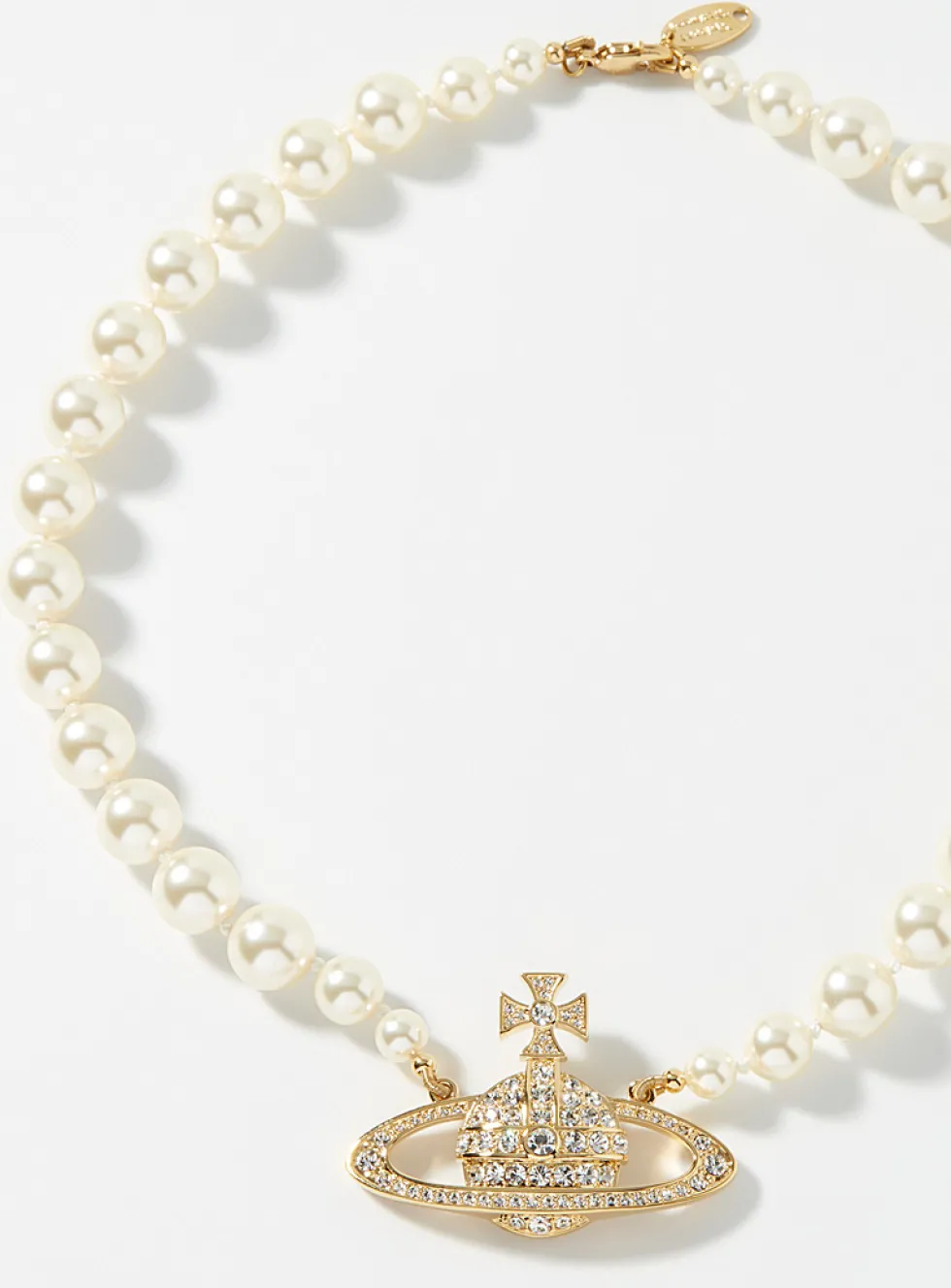 Crystals and pearls orb choker