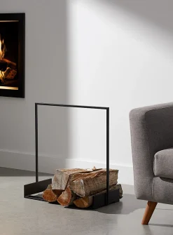 Cube log stand