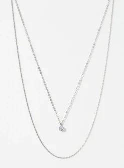 Cubic zirconia double chain