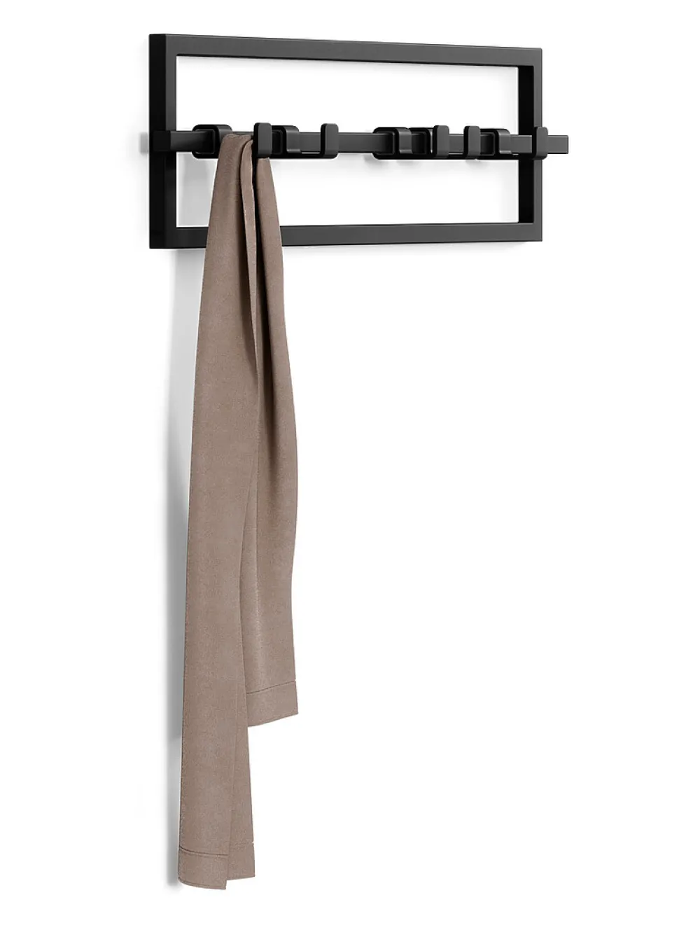Cubiko five-hook wall-mounted rail coat rack