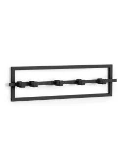 Cubiko five-hook wall-mounted rail coat rack