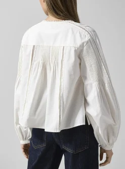 Cubraly sewn pleating blouse