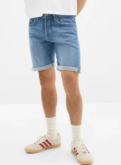 Cuffed denim Bermudas