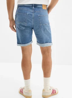 Cuffed denim Bermudas