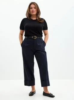 Cuffed structured pant