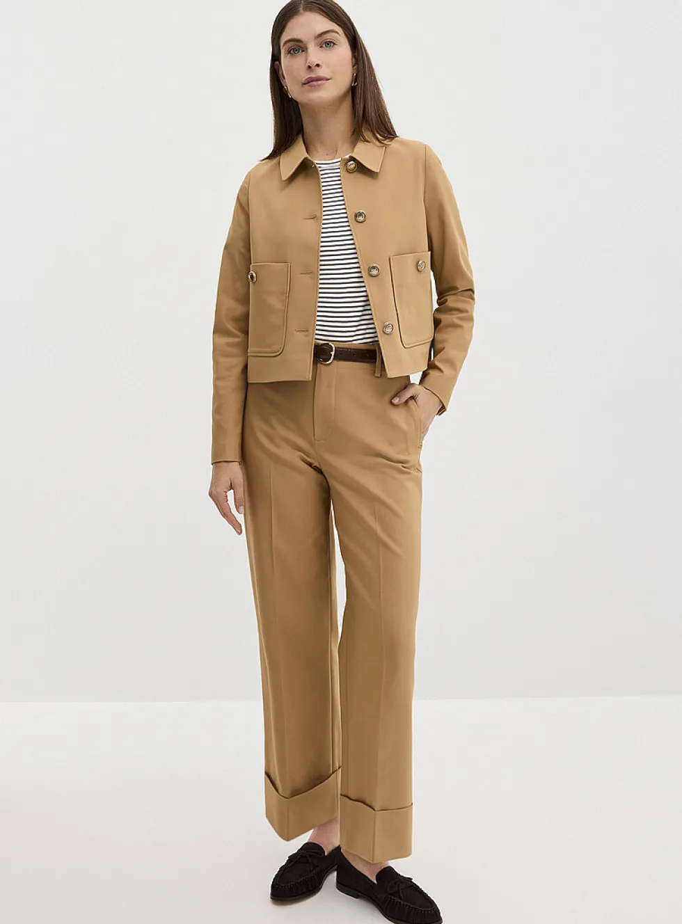 Cuffed structured pant