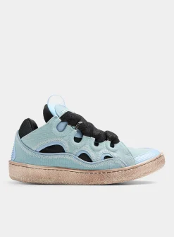 Curb denim-blue sneakers
