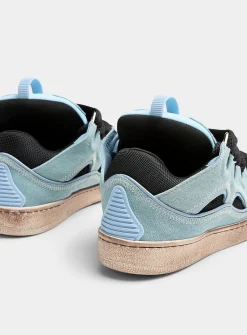 Curb denim-blue sneakers
