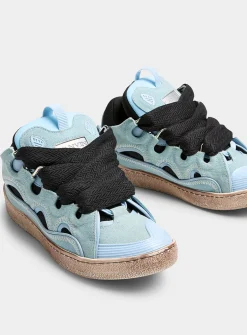 Curb denim-blue sneakers