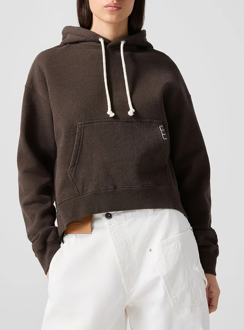 Curved hem hoodie
