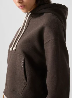 Curved hem hoodie
