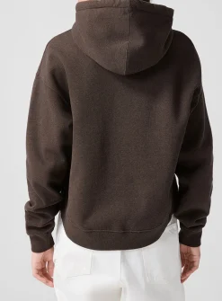 Curved hem hoodie