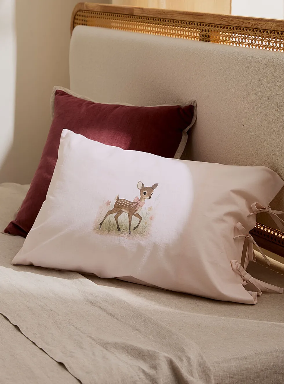 Cute fawn children's pillowcase