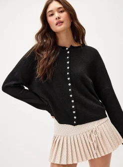 Cute iridescent buttons cardigan