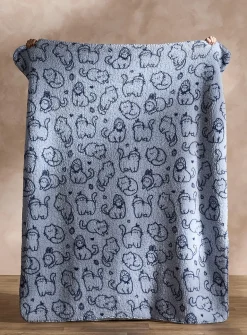 Cute kittens fleece throw