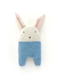 Cute rabbit recycled cashmere rattle