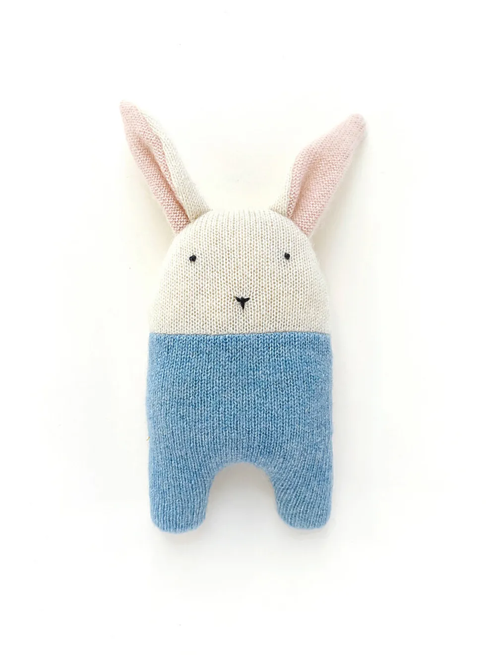 Cute rabbit recycled cashmere rattle