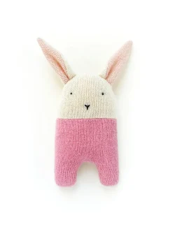Cute rabbit recycled cashmere rattle