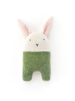 Cute rabbit recycled cashmere rattle