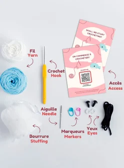 Cute whale crochet kit