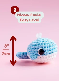 Cute whale crochet kit