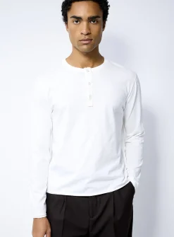 Cut-off Henley T-shirt
