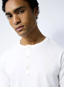 Cut-off Henley T-shirt
