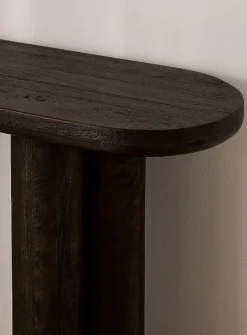 Cylindrical base retro-modern console table