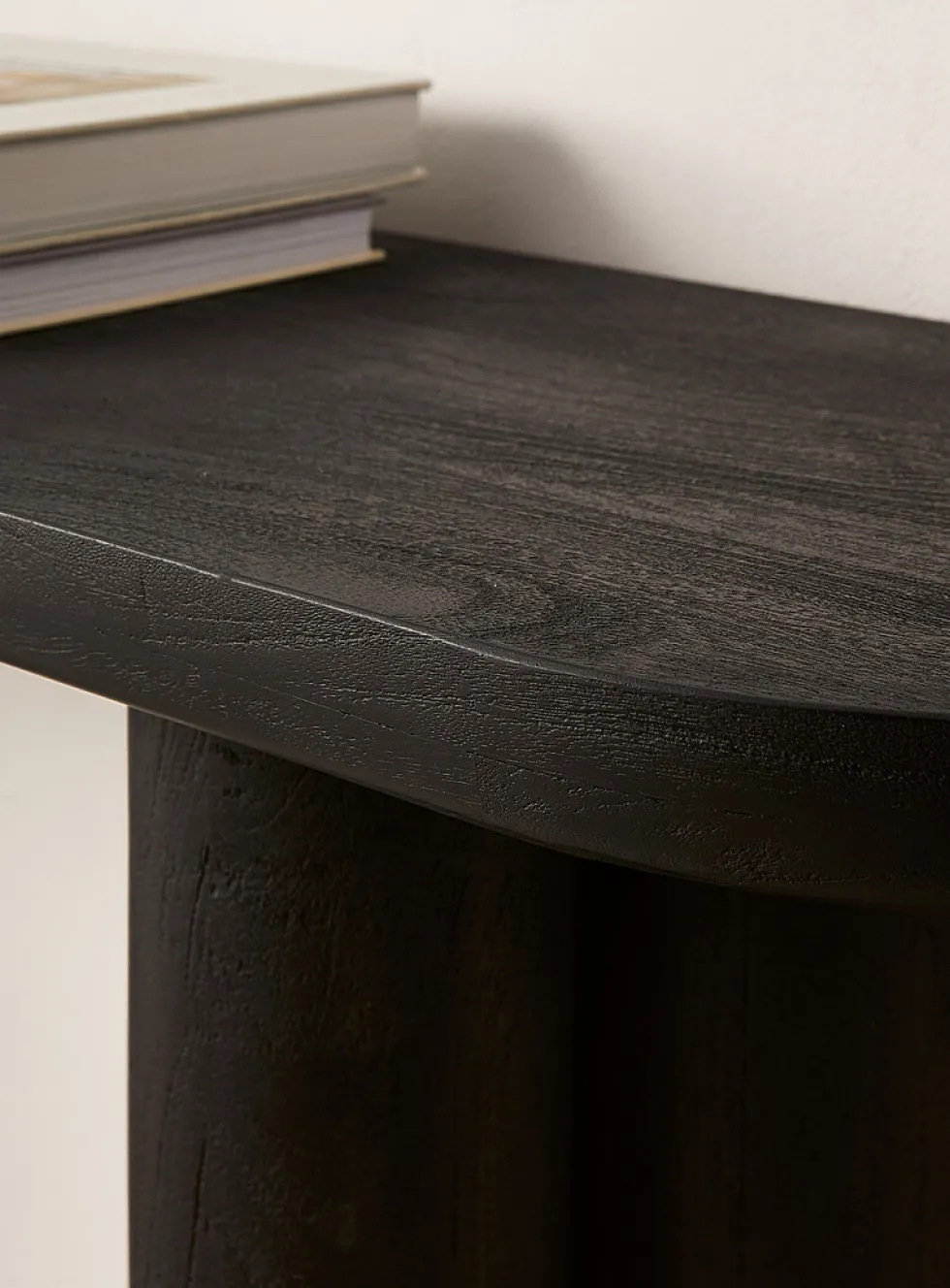 Cylindrical base retro-modern console table