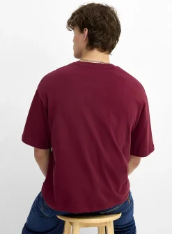D embroidery crew-neck T-shirt