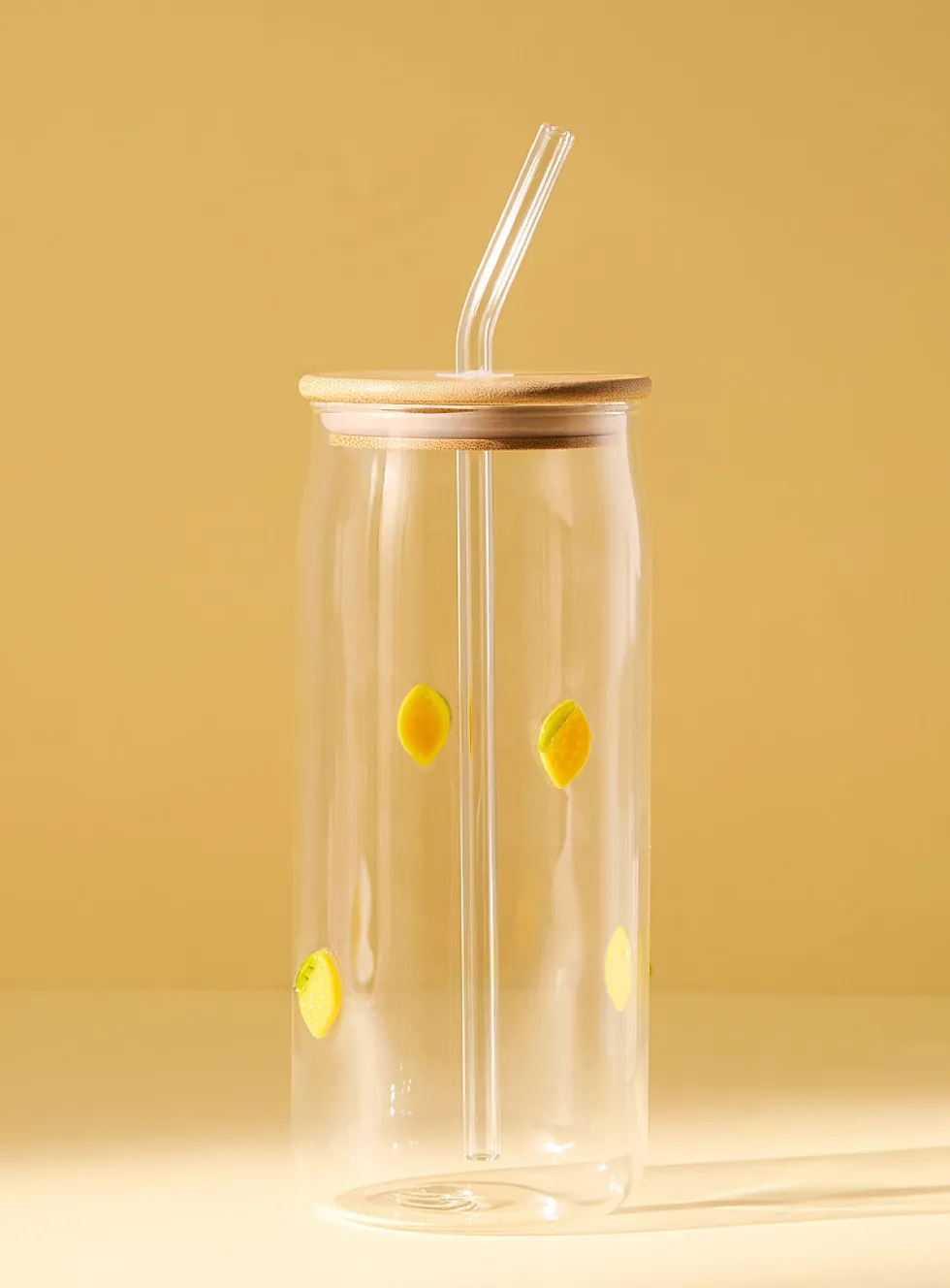 3D fruit large glass with straw