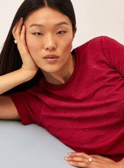 3D texture boxy-fit T-shirt