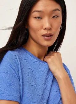 3D texture boxy-fit T-shirt
