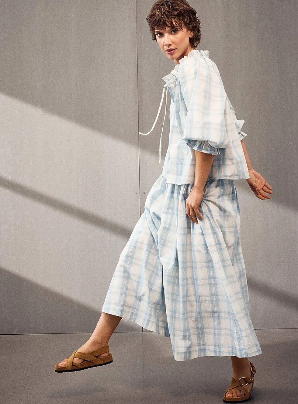 Dagny poplin skirt