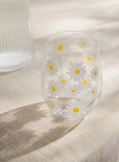 Daisies wine glass