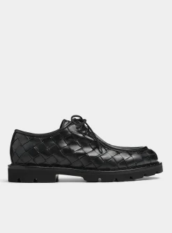 Damiano braided leather derby shoes
